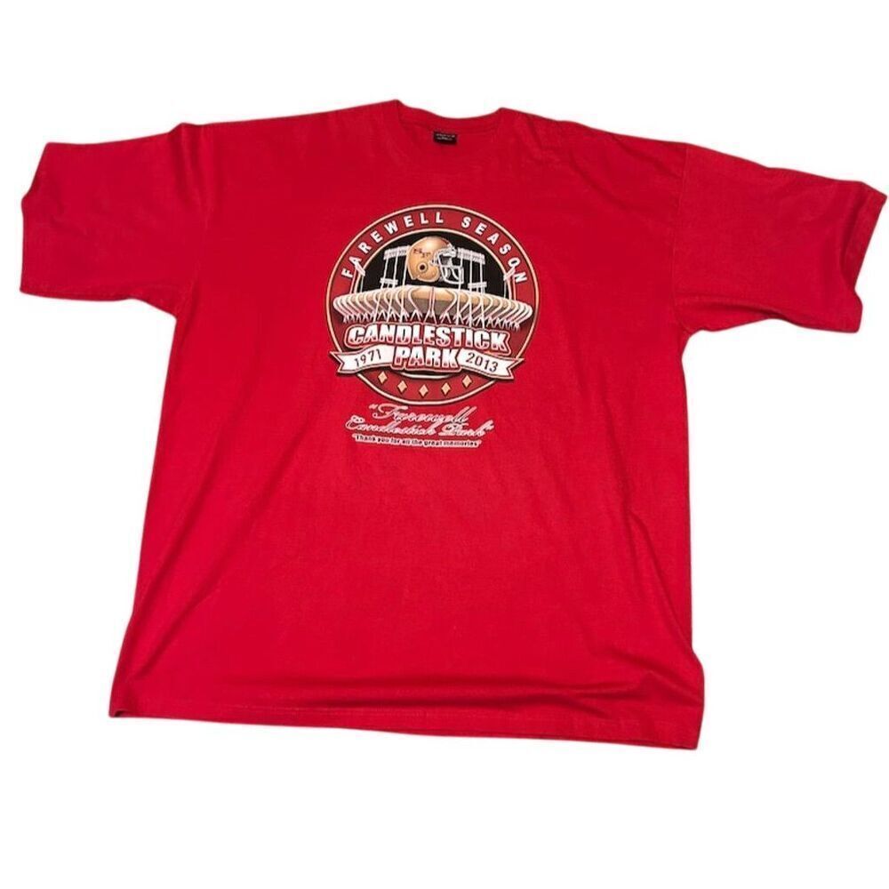 Metal 49ers Candlestick Park Farewell T-Shirt Men's 5XL Red
154